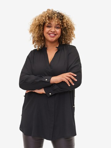 Zizzi Blouse 'MKIT' in Black: front