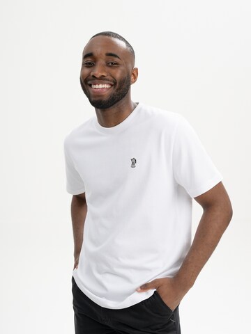 MELA Majica 'PRAVIN' | bela barva: sprednja stran