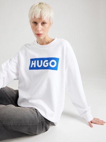 HUGO Blue Sweatshirt 'Classic' i hvit