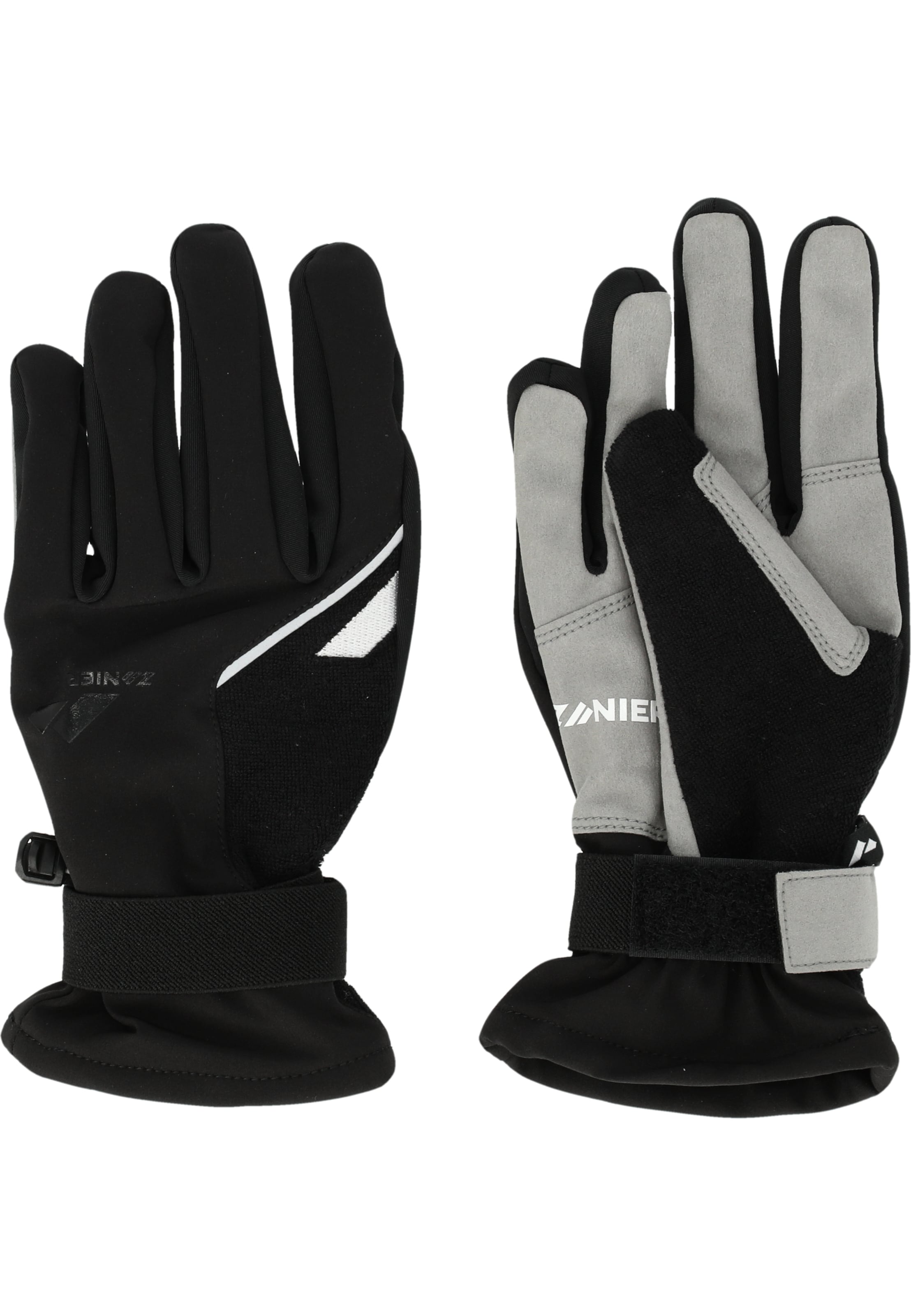 Zanier Full Finger Gloves 'Loipe' in Black: front