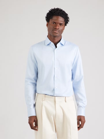 OLYMP - Ajuste estrecho Camisa de negocios 'Luxor' en azul: frente