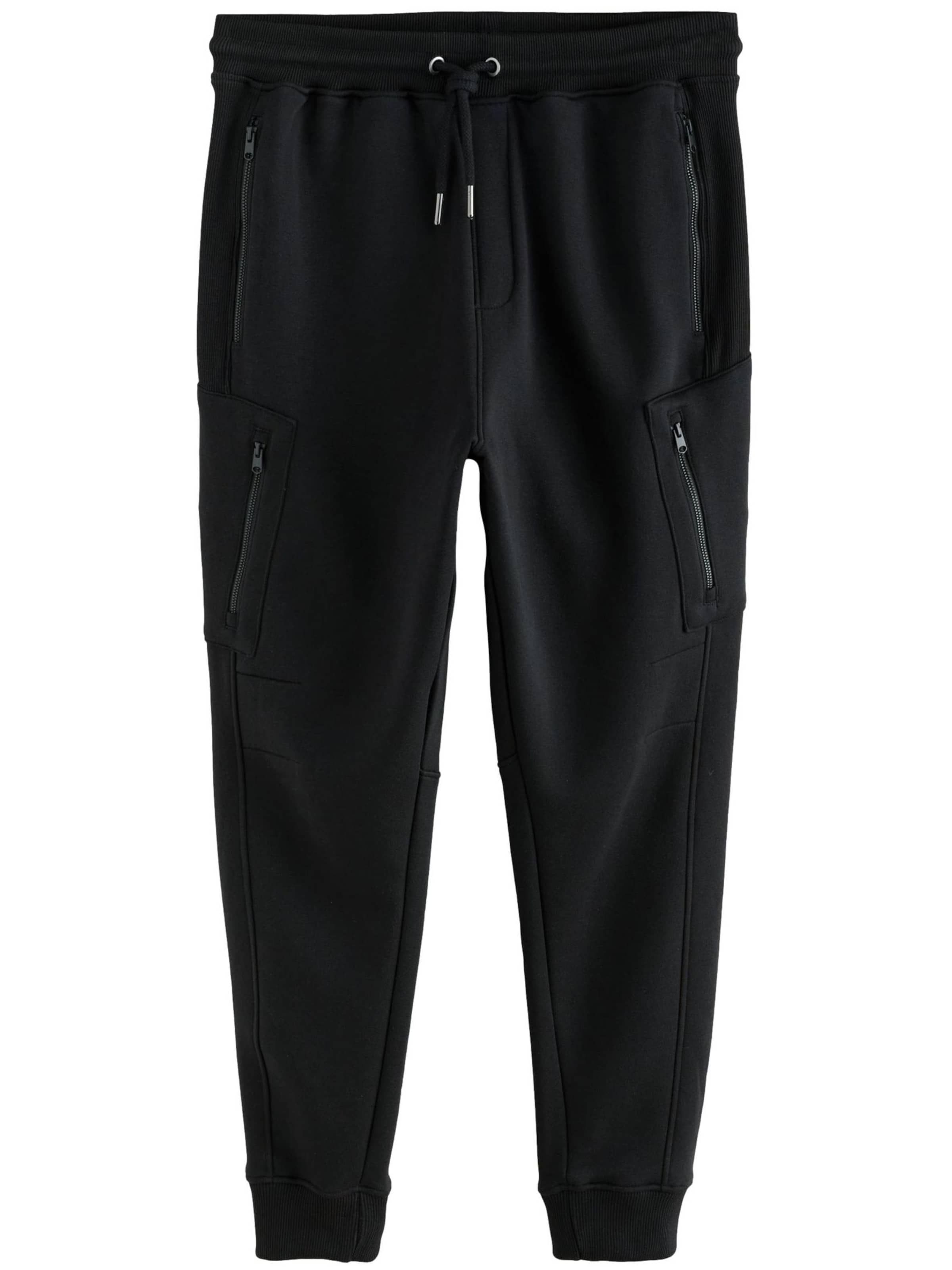 Tapered Pantaloni cargo di Next in nero: frontale