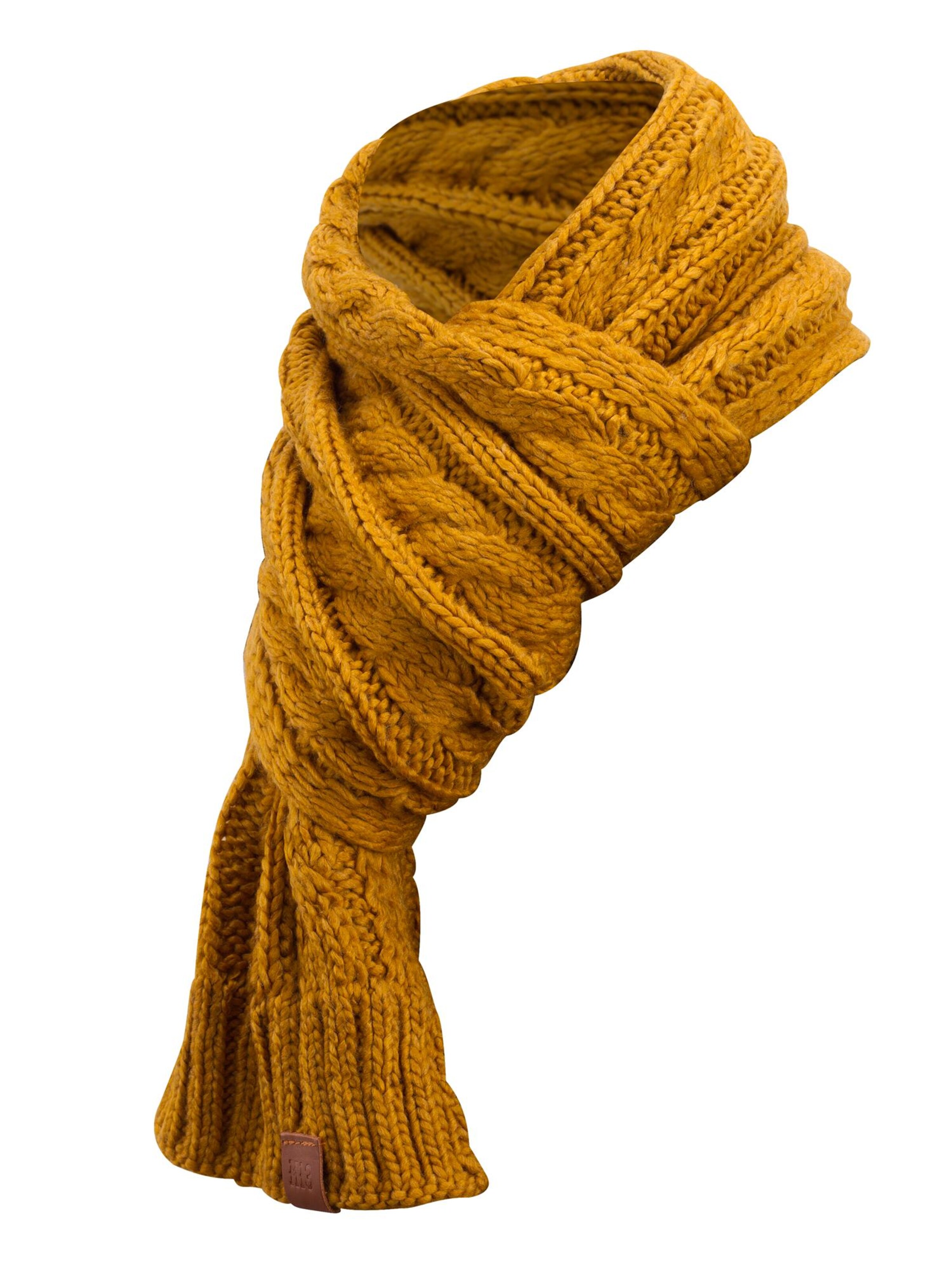 Manufaktur13 Oversized Scarf 'Rough Knit' in Yellow