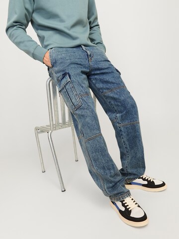 JACK & JONES Regular Cargo Jeans 'JJIEDDIE JJWADE' in Blue