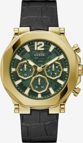 GUESS Analoog horloge 'EDGE' in Zwart: voorkant