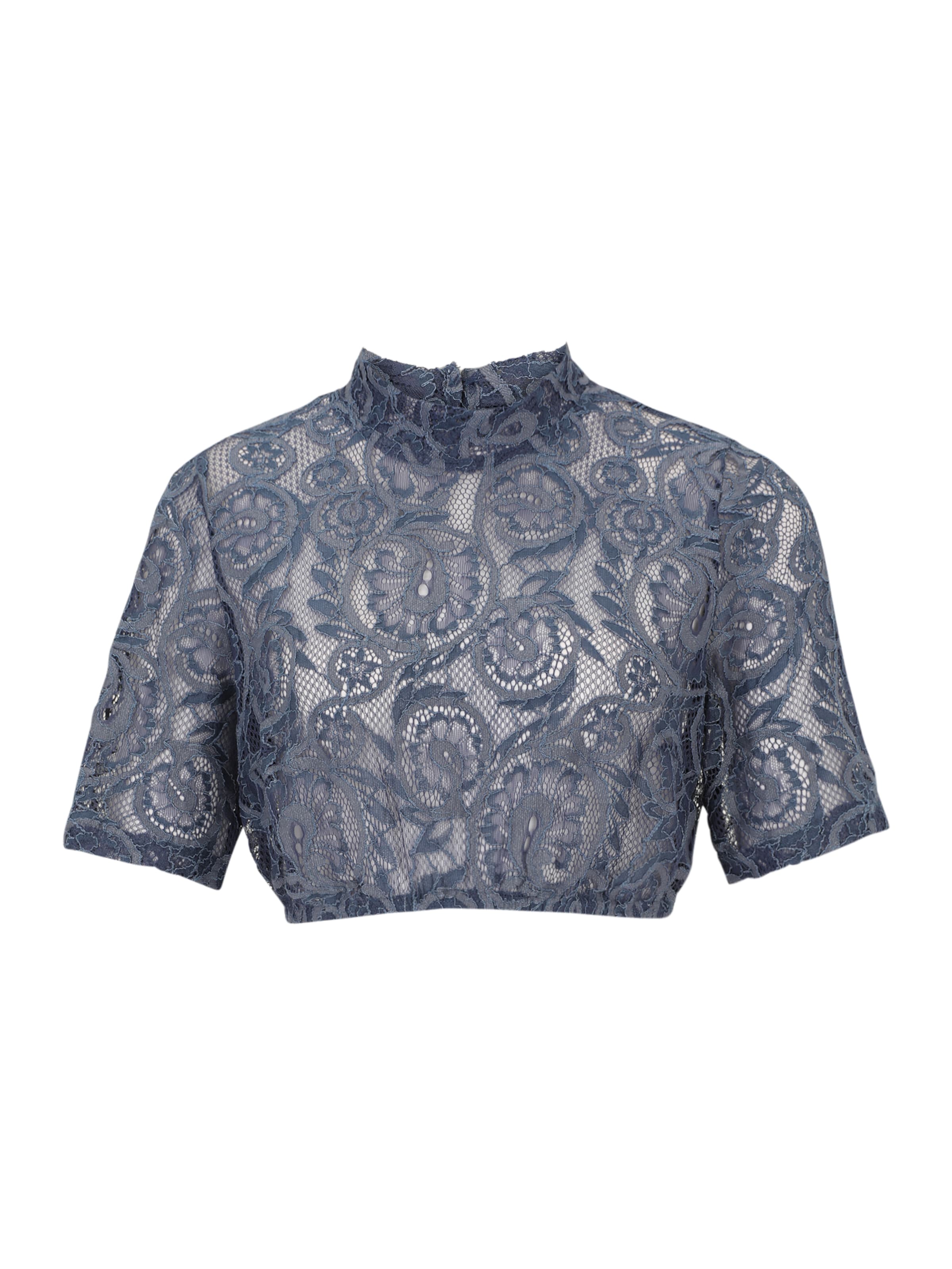 Krüger Madl Traditional blouse 'Annesca' in Blue: front