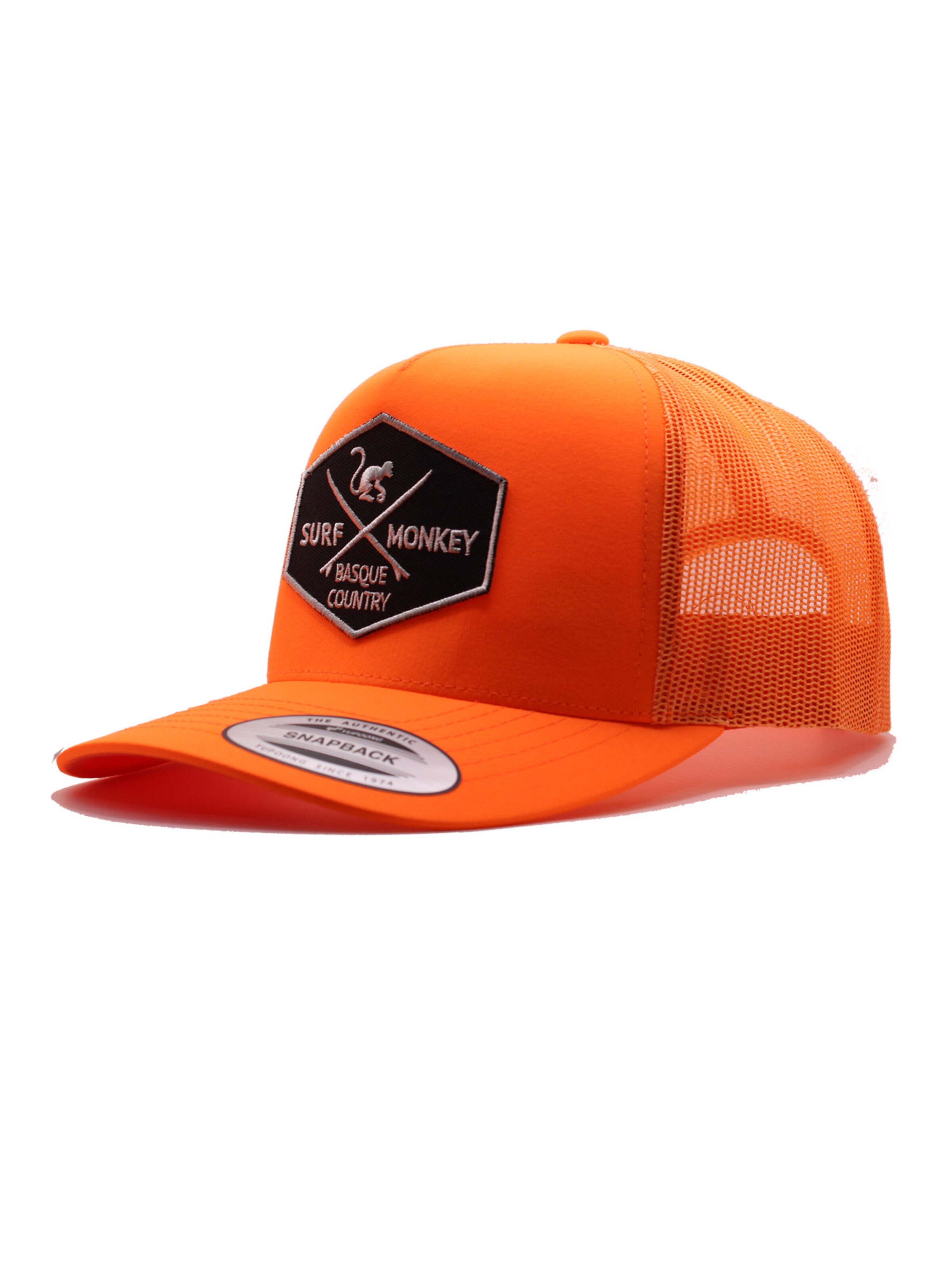 Cappello da baseball sportivo di Surf Monkey in arancione: frontale