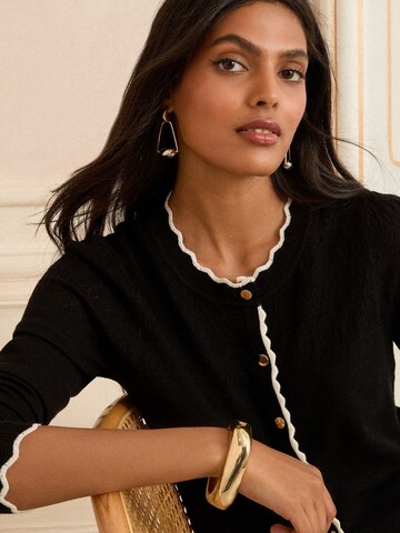 love & roses - Casaco de malha em preto