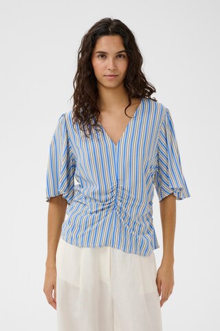 SOAKED IN LUXURY Bluse 'SLArjana' in Blau: Vorderseite