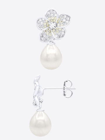 Boucles d'oreilles 'Lavandou' Ateliers Saint Germain en blanc