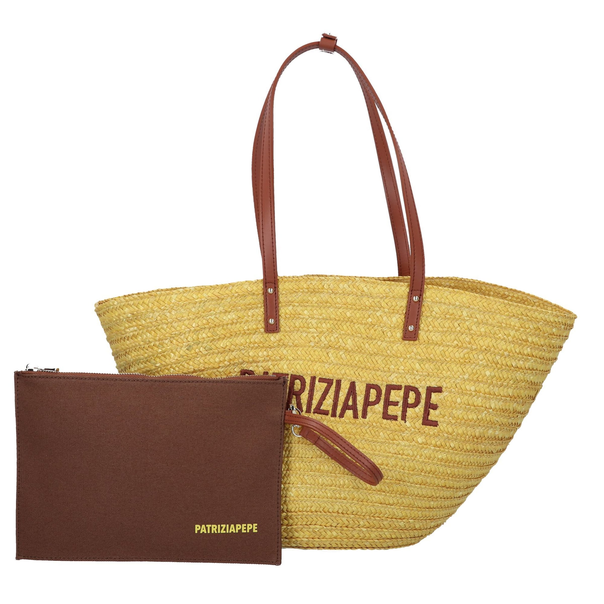 PATRIZIA PEPE Shopper 'Summer Straw' in Gelb