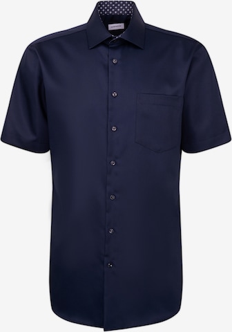 Coupe regular Chemise business 'Smart Essentials' SEIDENSTICKER en bleu : devant