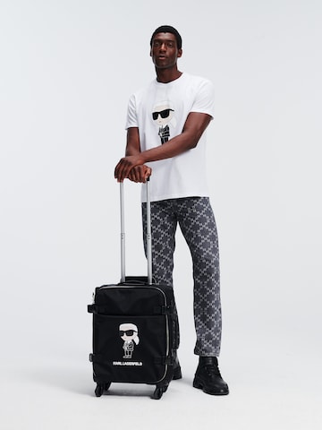 Karl Lagerfeld Βαλίτσα με ροδάκια 'Ikonik Mix' σε μαύρο