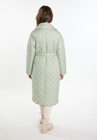 Usha Between-Seasons Coat in Green