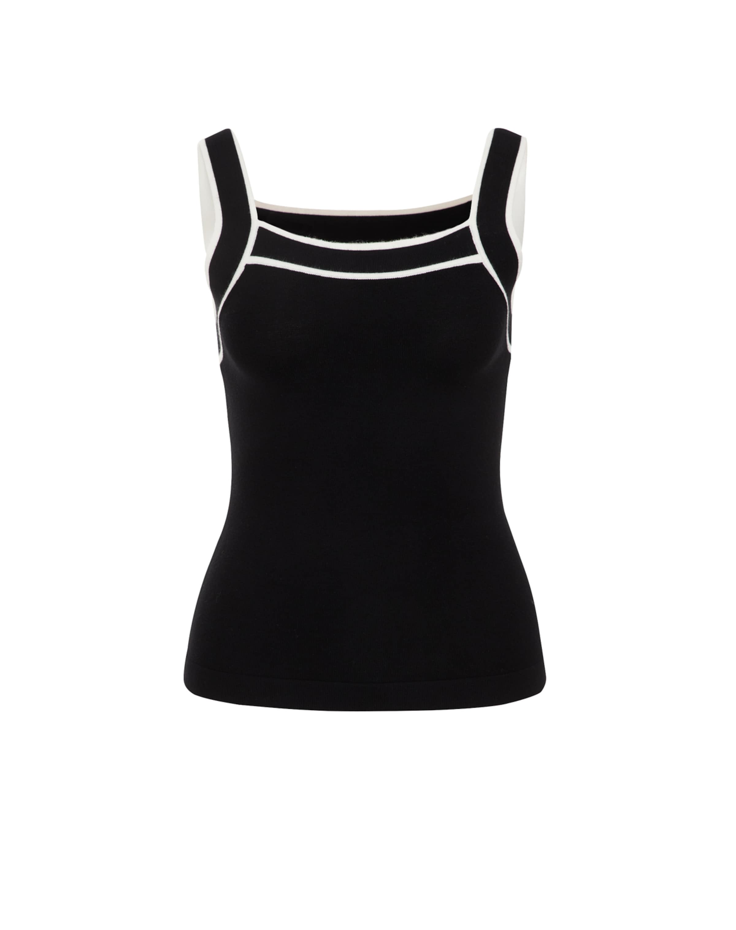 WE Fashion Knitted top in Black: front