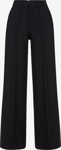 Urban Classics Pleat-Front Pants in Black: front