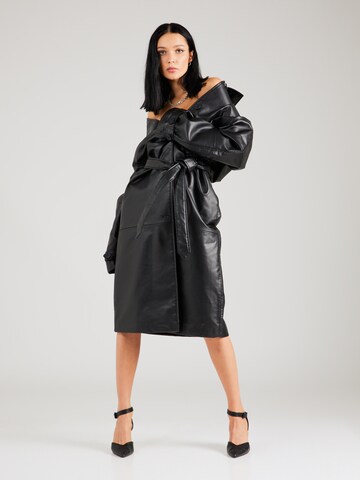 ABOUT YOU x Chiara Biasi Between-Seasons Coat 'Floria' in Black: front