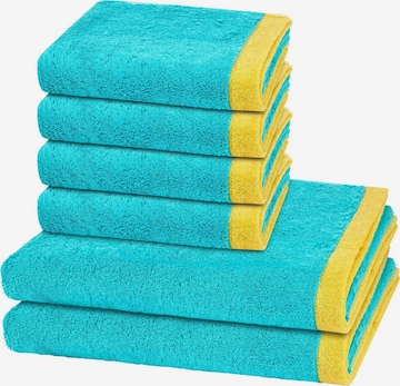 Cawö Towel 'Lifestyle Splash' in Blue: front