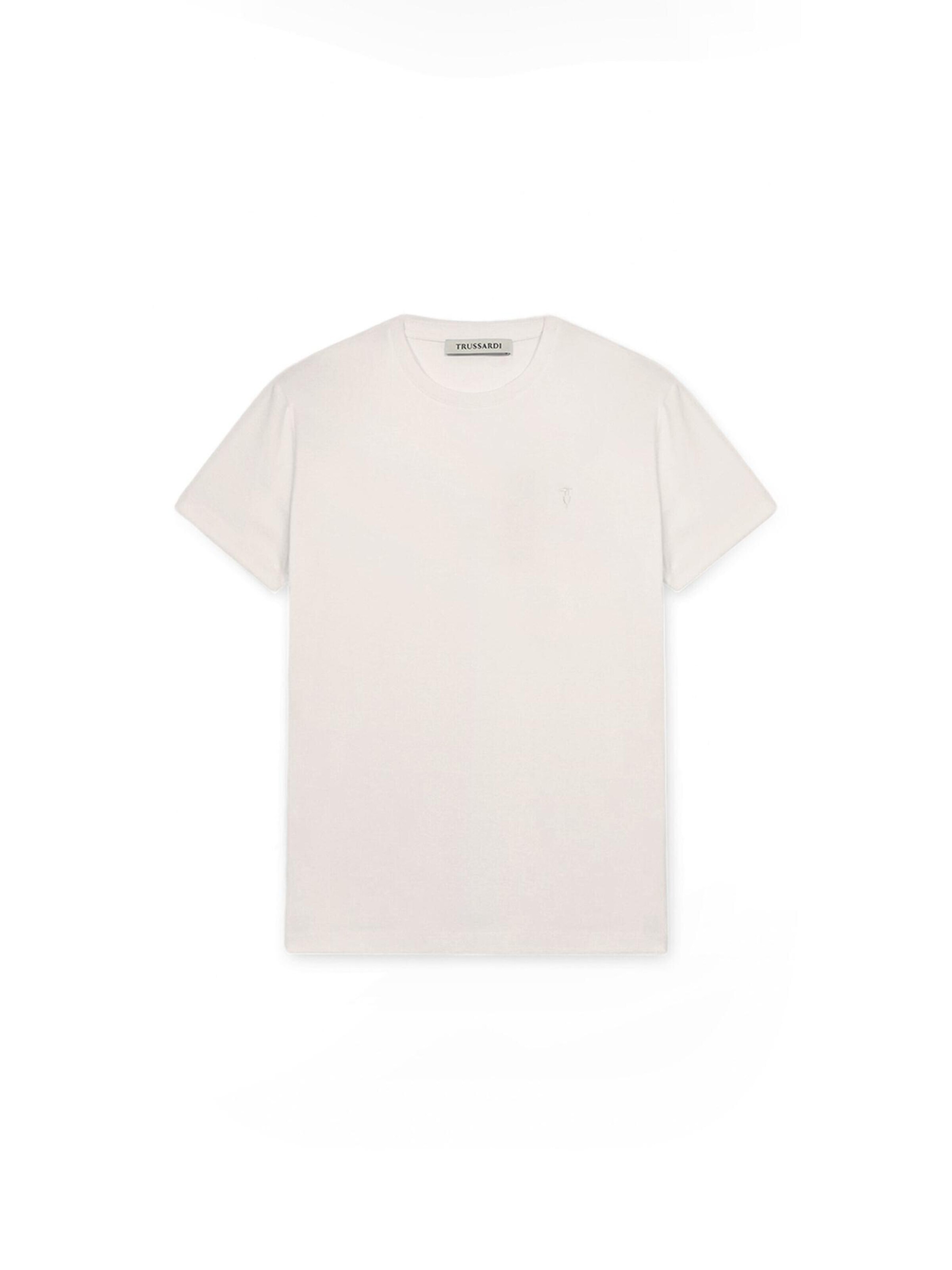 T-shirt Trussardi en blanc : devant