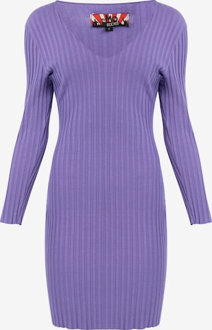 myMo ROCKS - Vestido de malha em roxo: frente