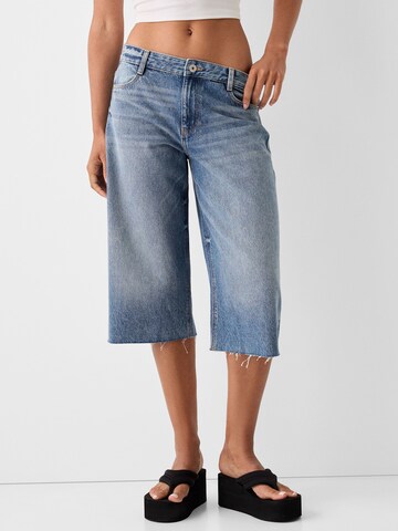 Bershka Ohlapna forma Kavbojke | modra barva