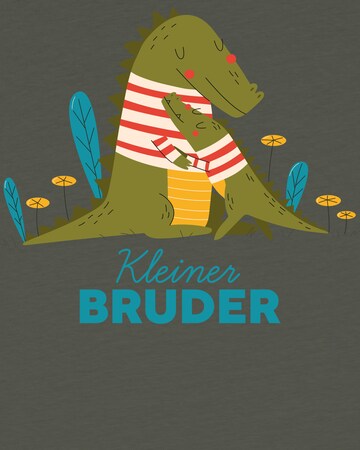 watabout.kids T-Shirt 'Krokodil Kleiner Bruder' in Grün