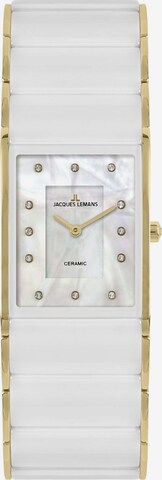 Jacques Lemans Analog Watch in White: front