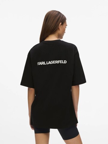 Tricou de la Karl Lagerfeld pe negru: față