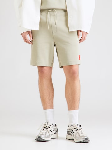 HUGO Обычный Штаны 'Diz' в Зеленый: спереди