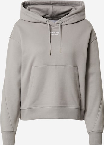 Calvin Klein Jeans Sweatshirt in Grey: front