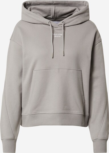 Calvin Klein Jeans Sweat-shirt en gris / blanc, Vue avec produit