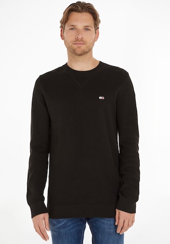 Tommy Jeans Sweater in Black: front