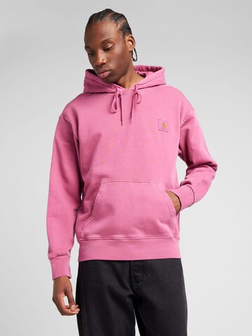 Carhartt WIPSweater majica 'Nelson' - roza boja: prednji dio