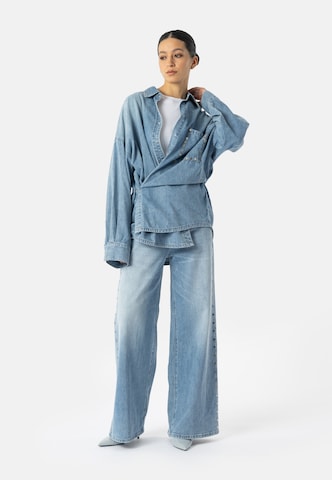 Elias Rumelis Wide leg Jeans 'Kalea' in Blauw: voorkant
