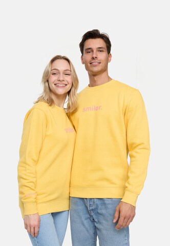 smiler. Sweatshirt dude. in Gelb: Vorderseite