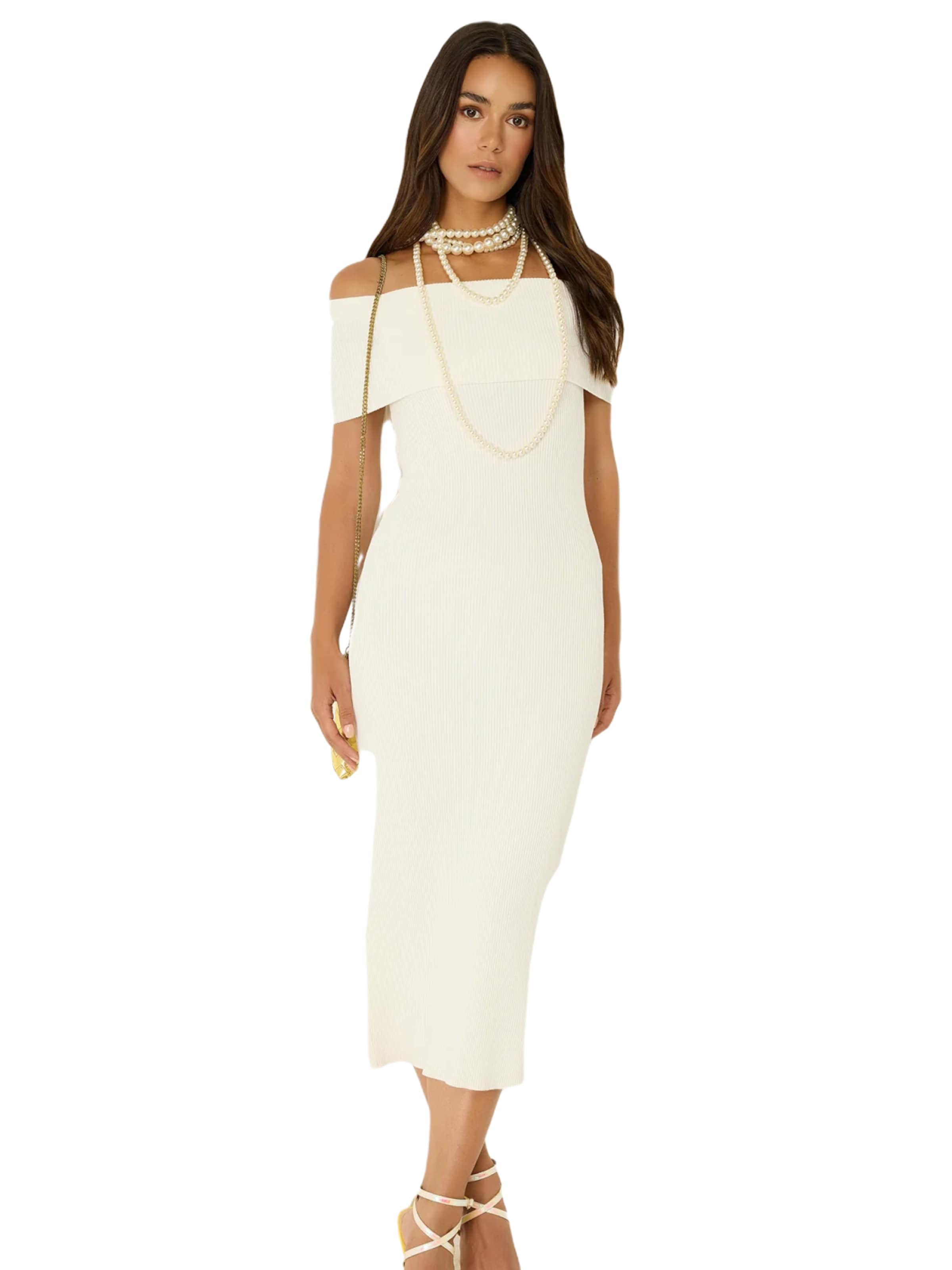 No Matter What Kleid 'Elbise' in Weiß: Vorderseite