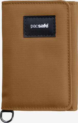 Pacsafe Wallet in Brown: front
