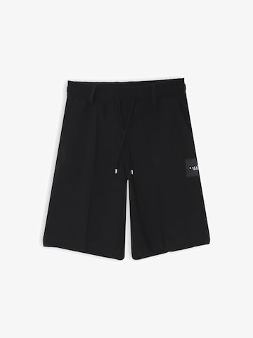 John Richmond Loose fit Pants 'Lace up' in Black: front