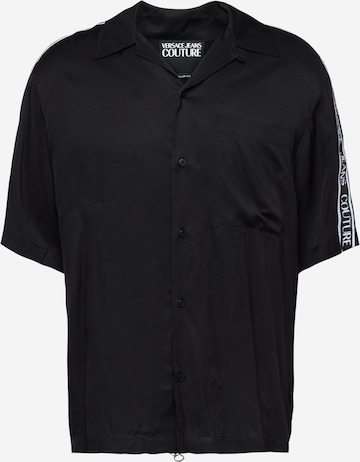 Versace Jeans Couture Comfort fit Button Up Shirt in Black: front