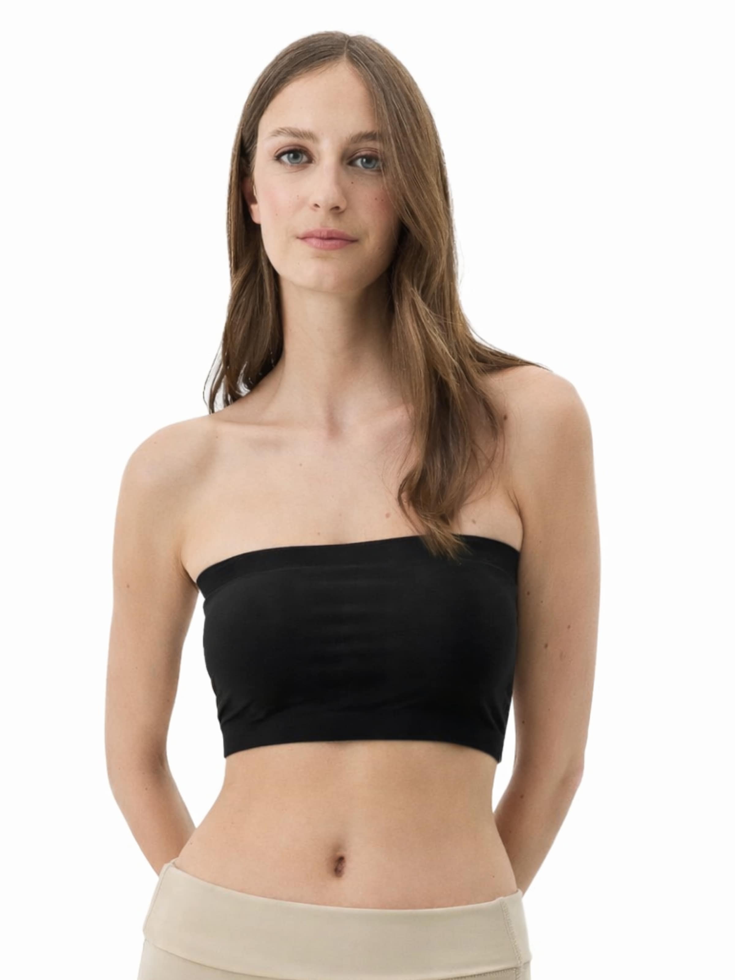 C&City Bandeau BH in Schwarz: Vorderseite