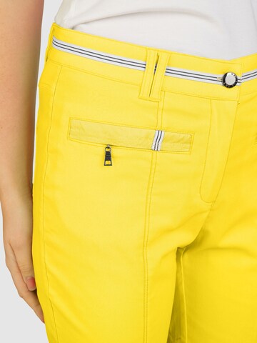 Navigazione Regular Modische 7/8 Bengalinhose, mit Zierband und Gürtelschlaufen in Gelb