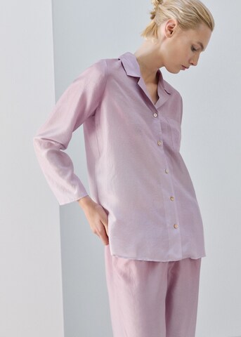 MANGO Pajama Shirt 'Habi' in Purple