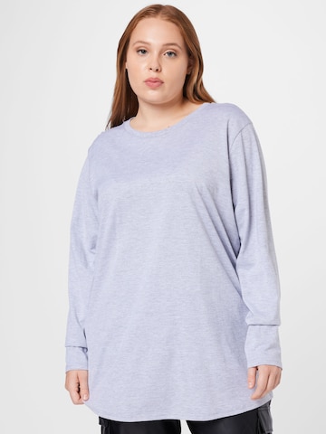 River Island Plus Shirt 'BOYFRIEND' in Grey: front