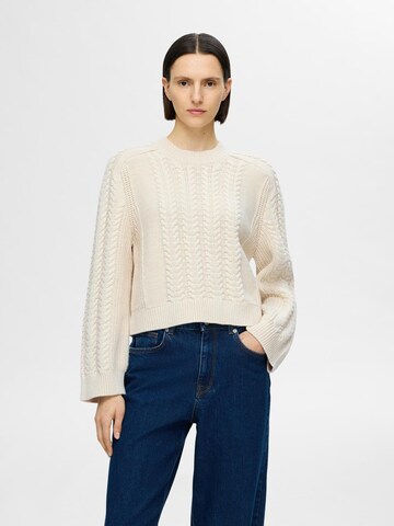 SELECTED Sweater 'Birte' in Beige: front