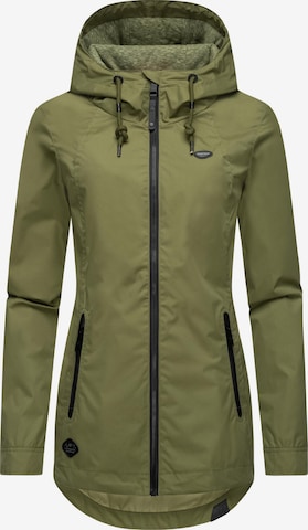 Ragwear Weatherproof jacket 'Zuzka' in Green: front