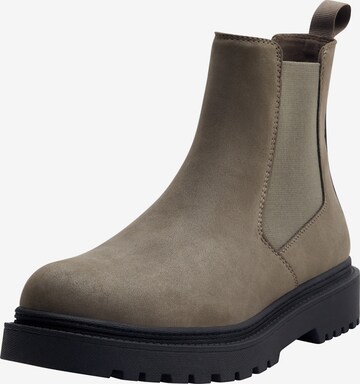 Chelsea Boots Pull&Bear en gris : devant