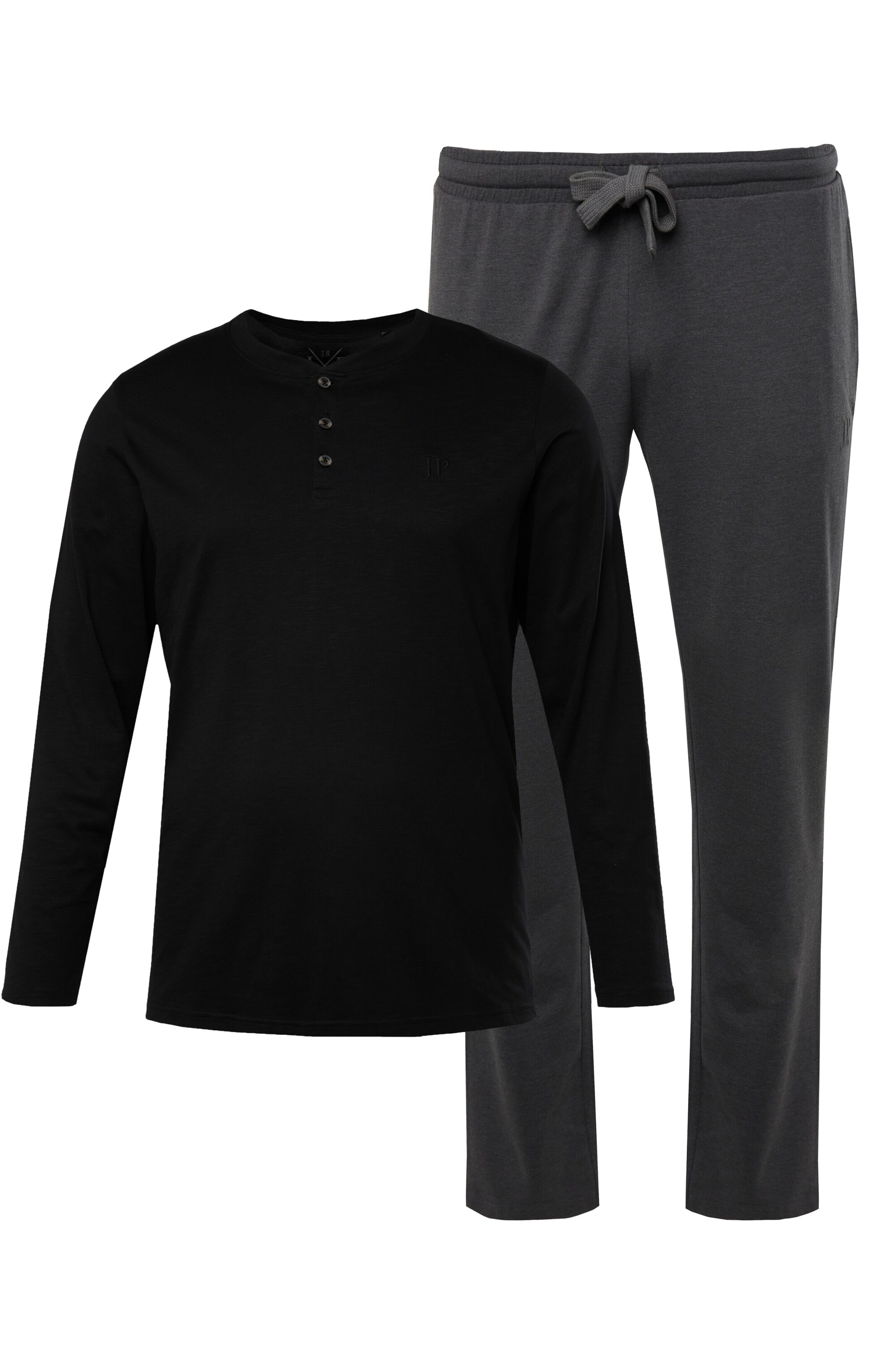 JP1880 Pyjama lang in Zwart: voorkant