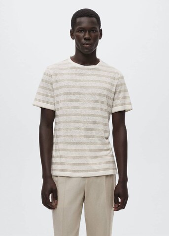 MANGO MAN Shirt 'Limar' in Wit: voorkant