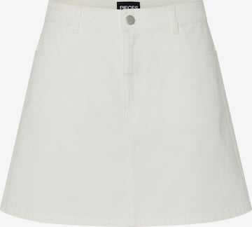 PIECES Nederdel 'PCabbi' i hvid: forside