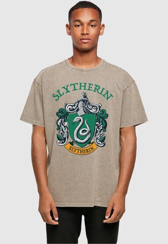 ABSOLUTE CULT Shirt 'Harry Potter - Slytherin Crest' in Bruin: voorkant